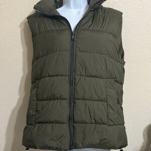 Zara Khaki Puffer Vest